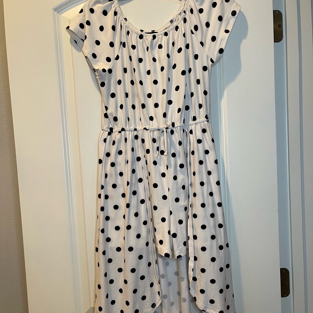 Polka dot high low romper. Girls size 12
